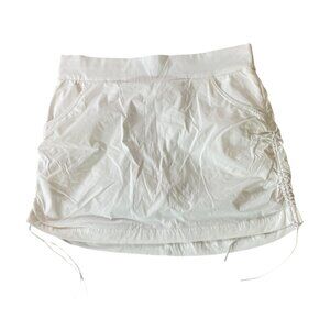 Columbia White Active Skort Skirt Adjustable Side Drawstrings Large